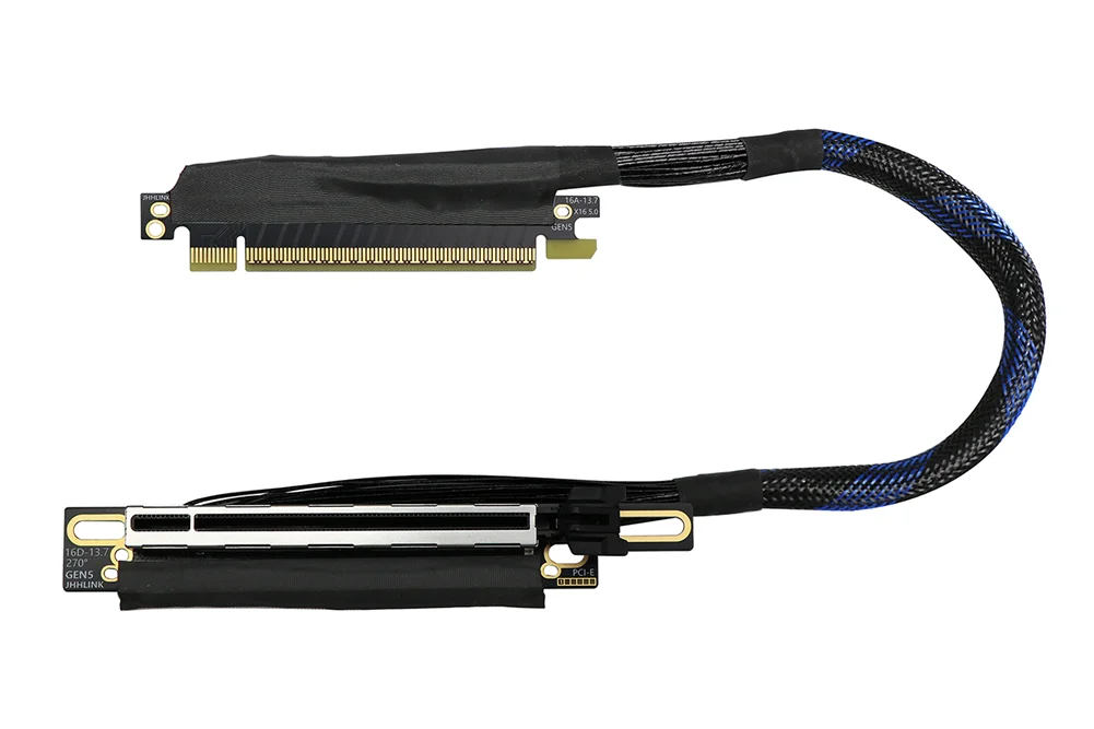 Right Angle Fold Reverse PCIe  - đánh giá và giá Pcie 5.0 Gpu Riser Cable